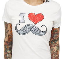 mustache t-shirt