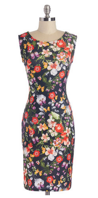 Floral Print Shift Dress