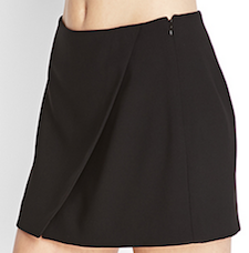 Black Mini Wrap Skirt