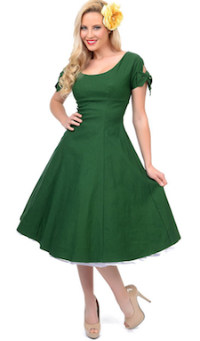 Green 50s Vintage Inspired Dress