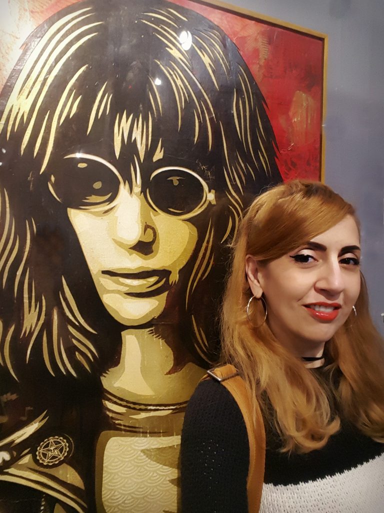 Shepard Fairey Joey Ramone Portrait, Ramones Exhibit, Grammy Museum LA