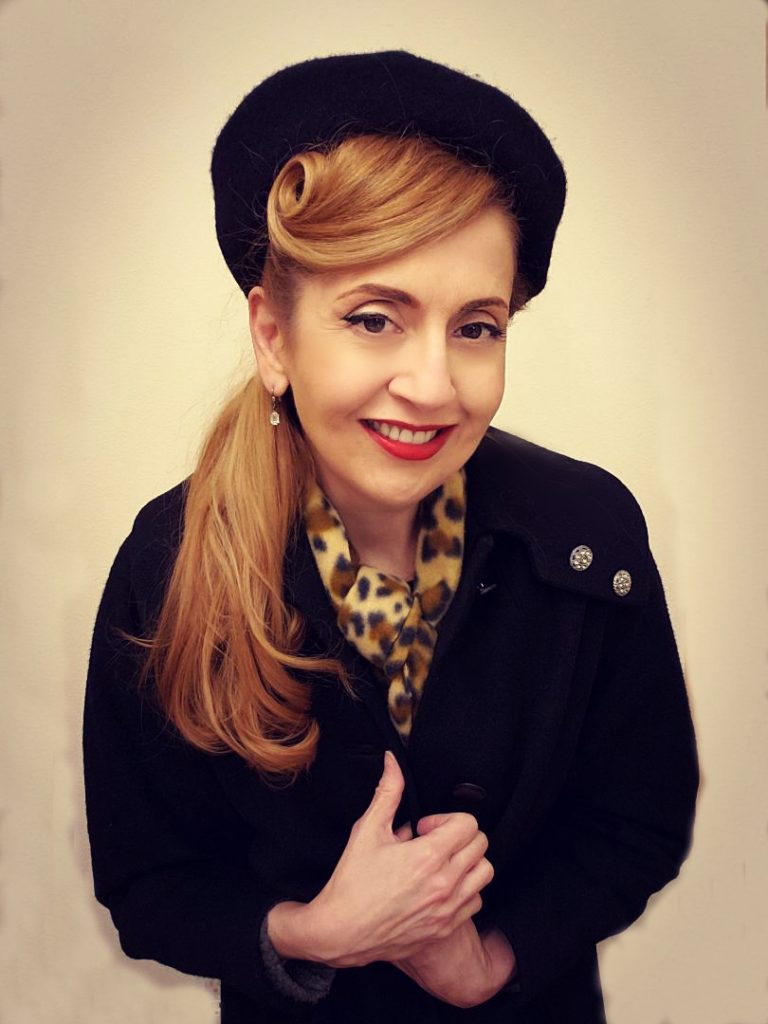 Vintage style in winter: beret hat