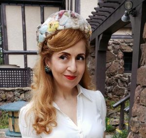 Vintage floral pillbox hat