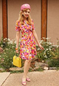 1960s Bold Color Vintage Dress