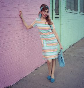 Vintage 1960s Pastel Dress