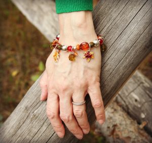 Fall leaf bracelet