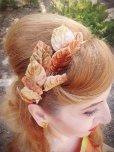 Vintage autumn leaf headband