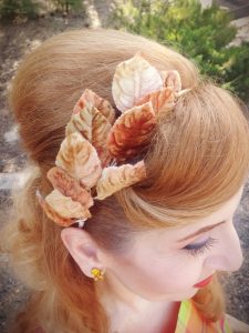 Vintage autumn leaf headband