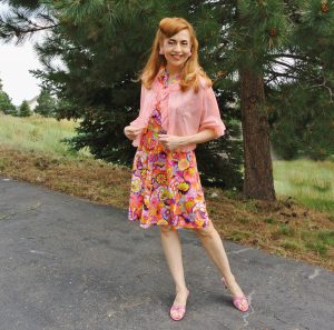 Vintage Ruffle Bed Jacket Over a Dress