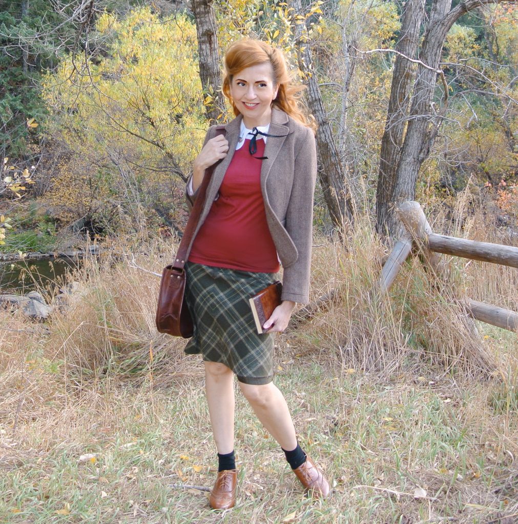 Academia Style, Blazer, Plaid Skirt